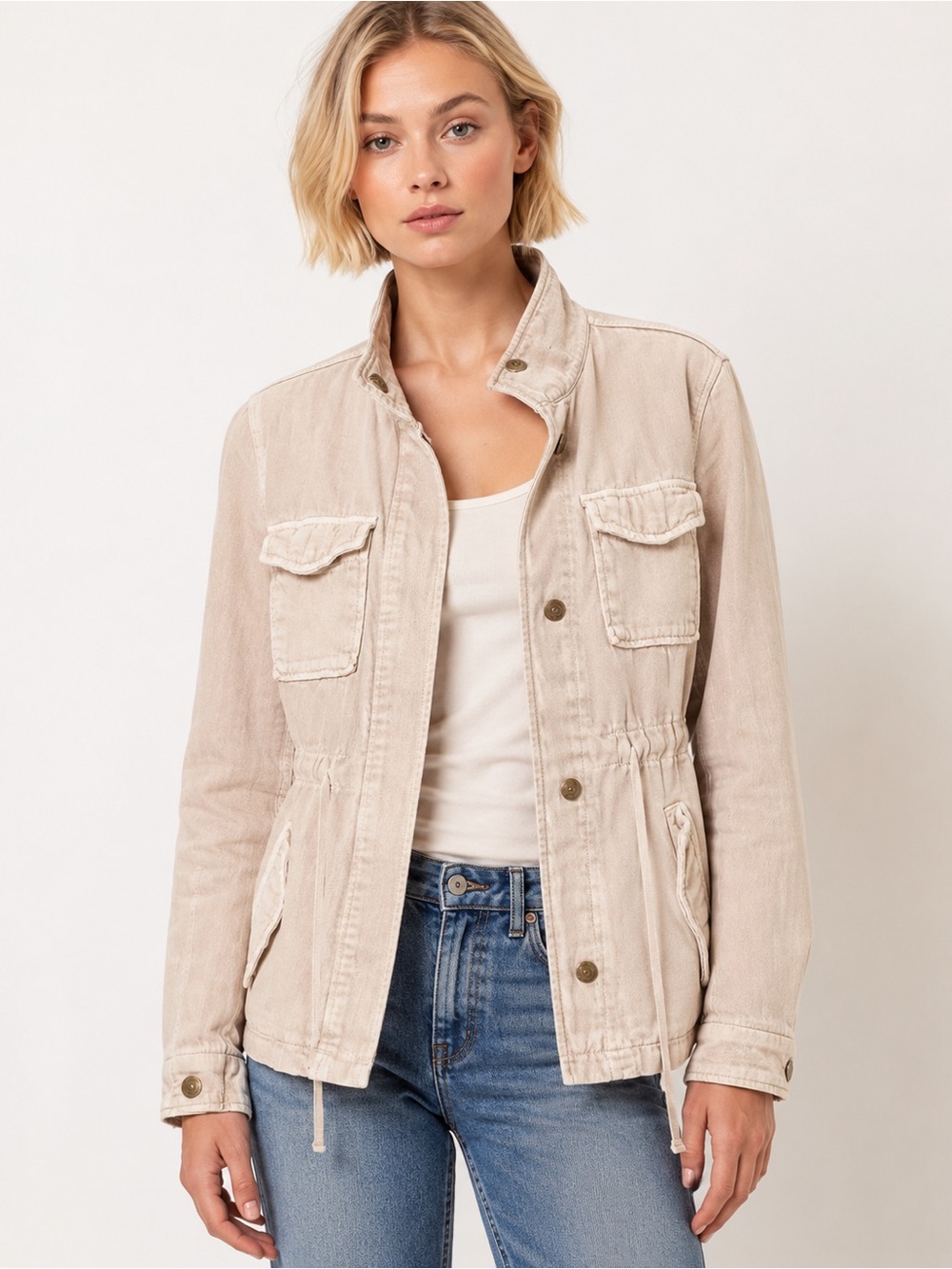 James Perse Beige Utility Jacket